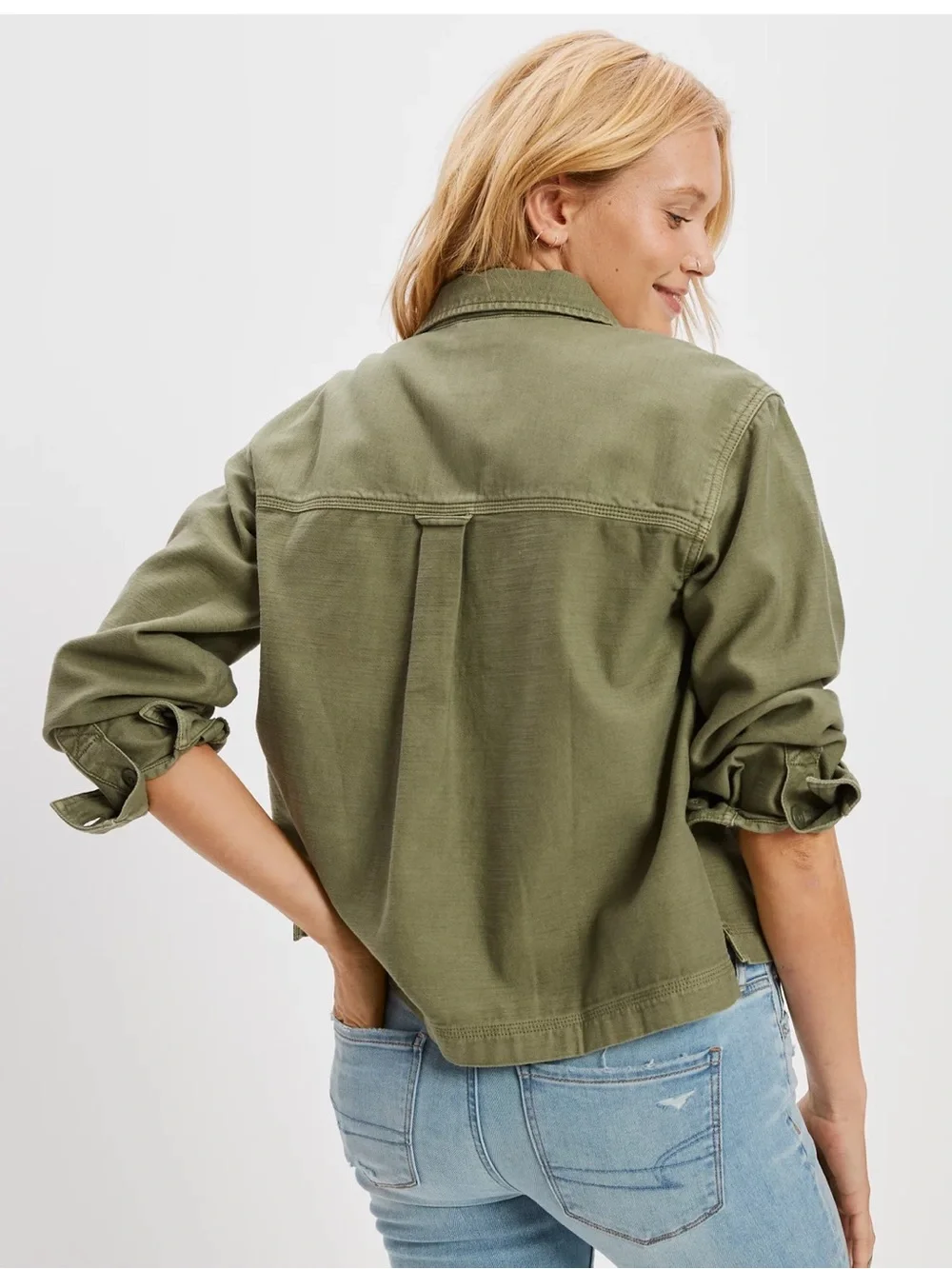 American Eagle Outfitters Olive Green Lightweight Utility Jacket
